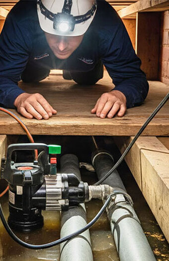 Pump Pipes Under House